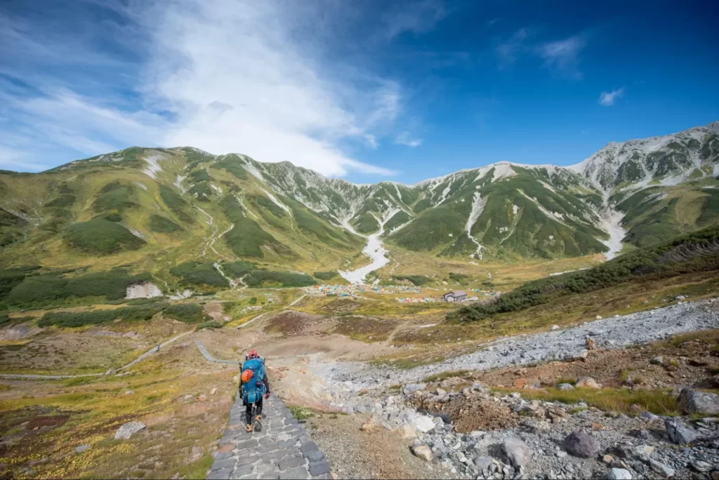 雷鳥沢キャンプ場の登山ルート