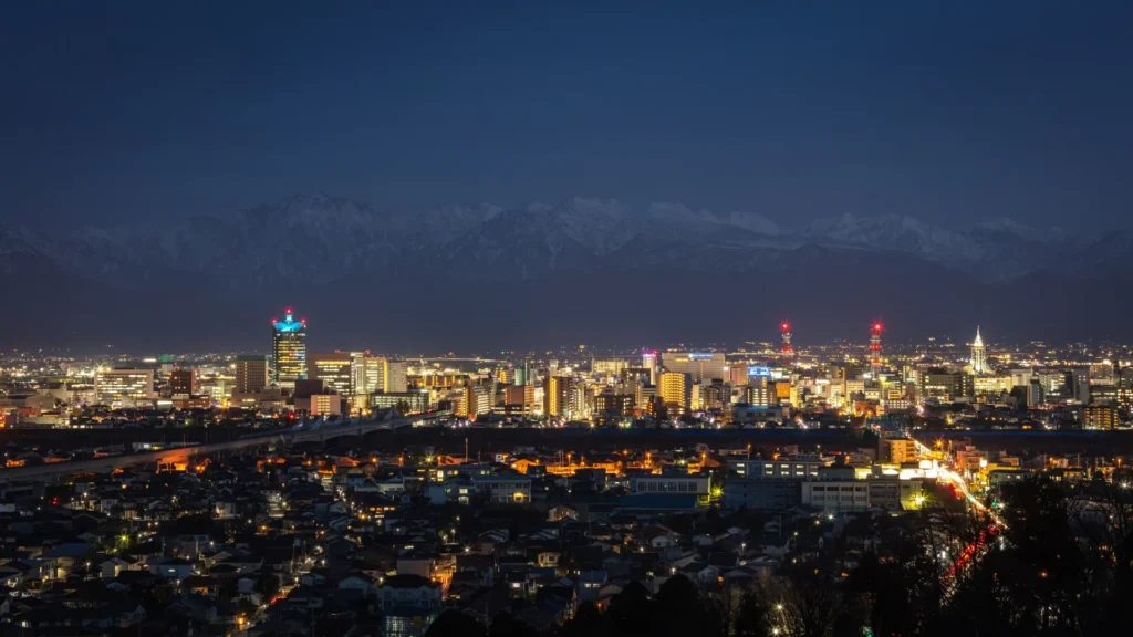 呉羽山公園展望台からの夜景